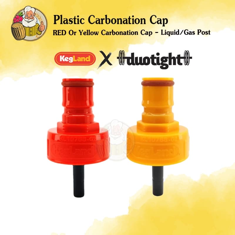 ฝาคาร์บอเนต สำหรับถังหมัก FermZilla Liquid / Gas Plastic Carbonation Cap RED / YELLOW รูปที่ 1