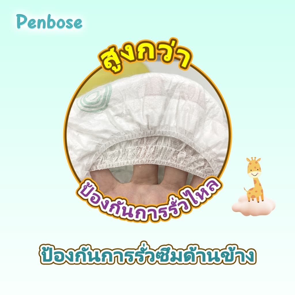 แพมเพิสเด็ก ผ้าอ้อม เด็ก ผ้าอ้อมแบบกางเกง Penbose แพมเพิสไอชิ S/M/L/XL/XXL/3XL Baby Pants รูปที่ 3