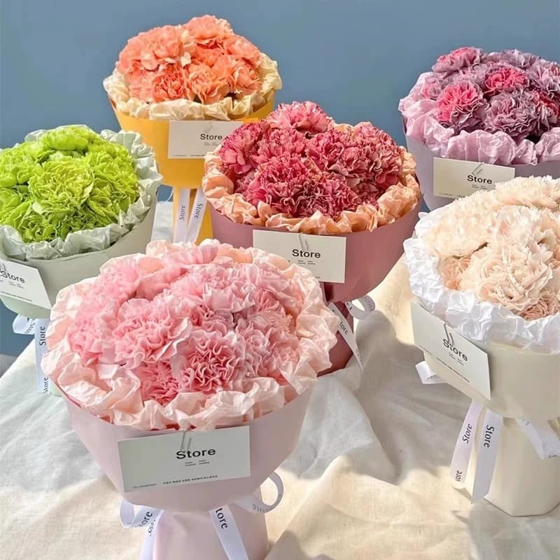 จัดส่งตลอด 24 ชั่วโมงในกรุงเทพฯ 7 ดอกคาร์เนชั่นใหม่ช่อดอกไม้สไตล์ยุโรปโรงแรมหน้าต่างความงามแสดงในร่มตกแต่งท รูปที่ 8