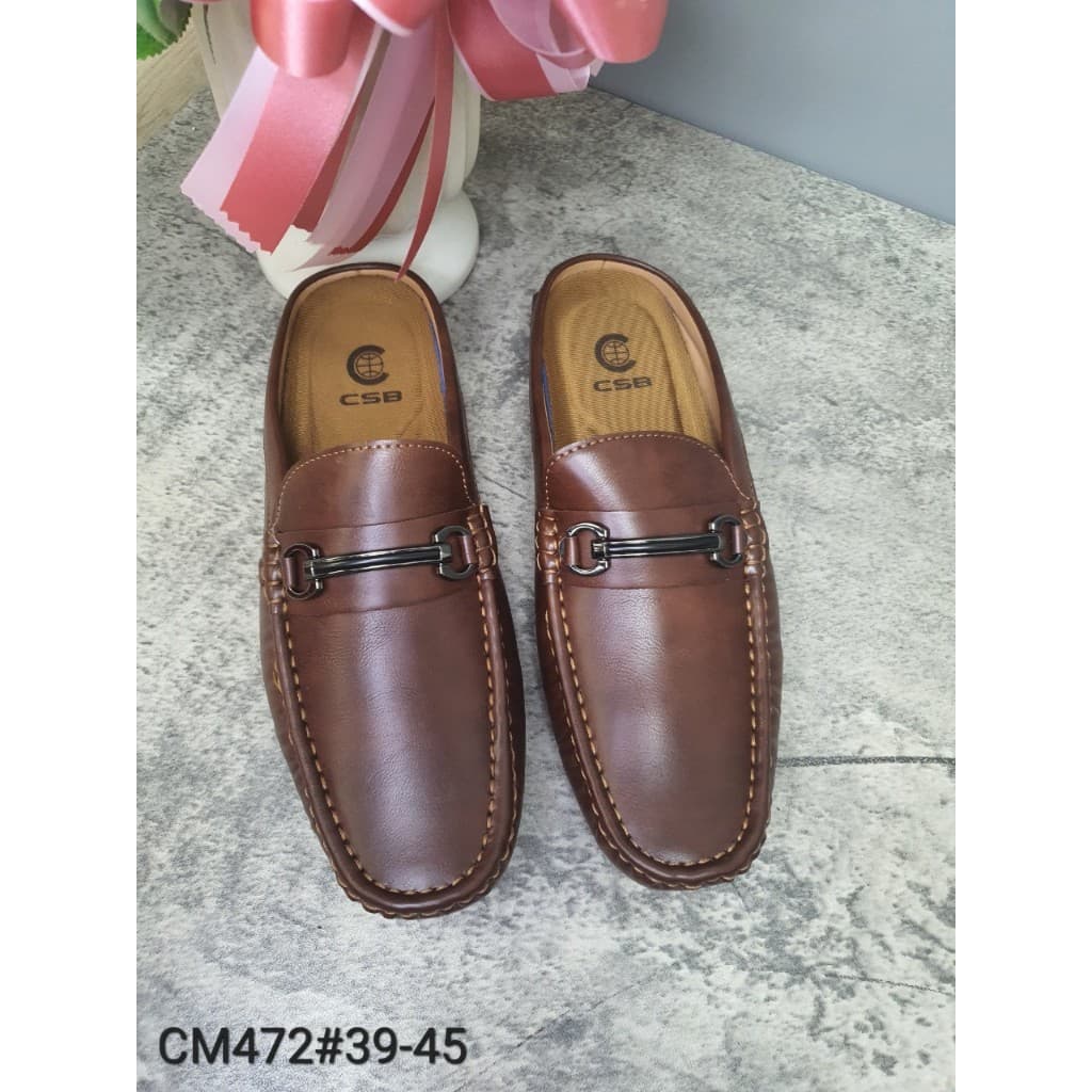CM472รองเท้าหนังนิ่มผู้ชายเปิดส้นพื้นเตี้ยไซส์39-45มี3สี รูปที่ 4