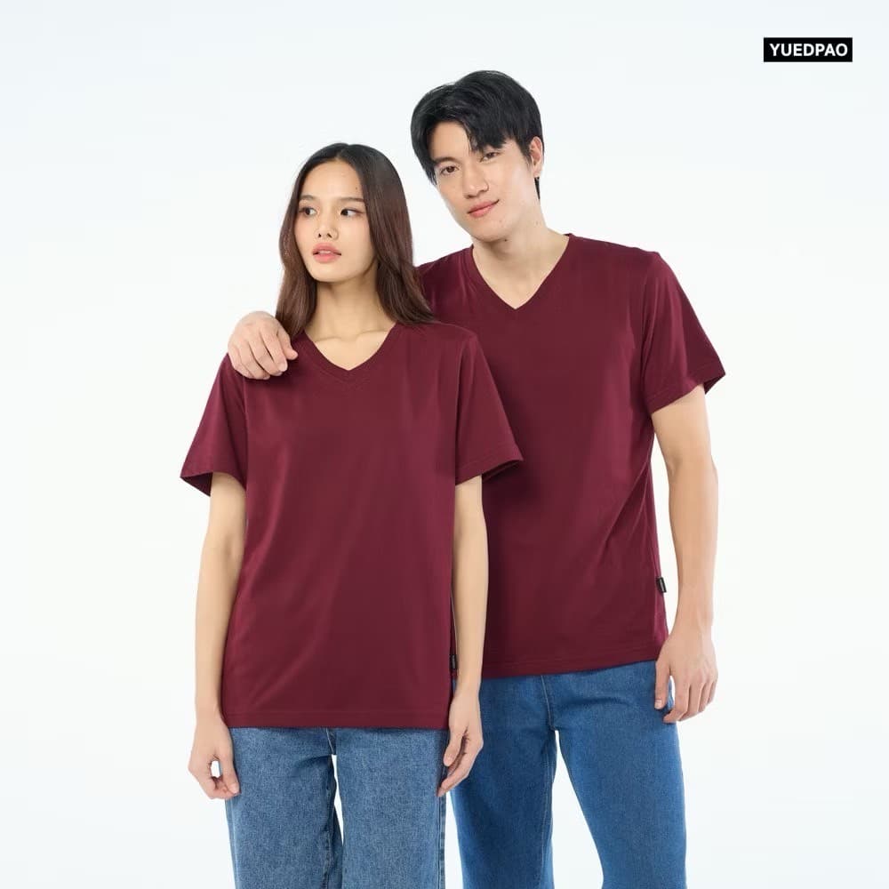 Yuedpaoเสื้อยืดคอวี ไม่ย้วย รุ่น Ultra Soft Non-Iron Set Basic_คอวี รูปที่ 6