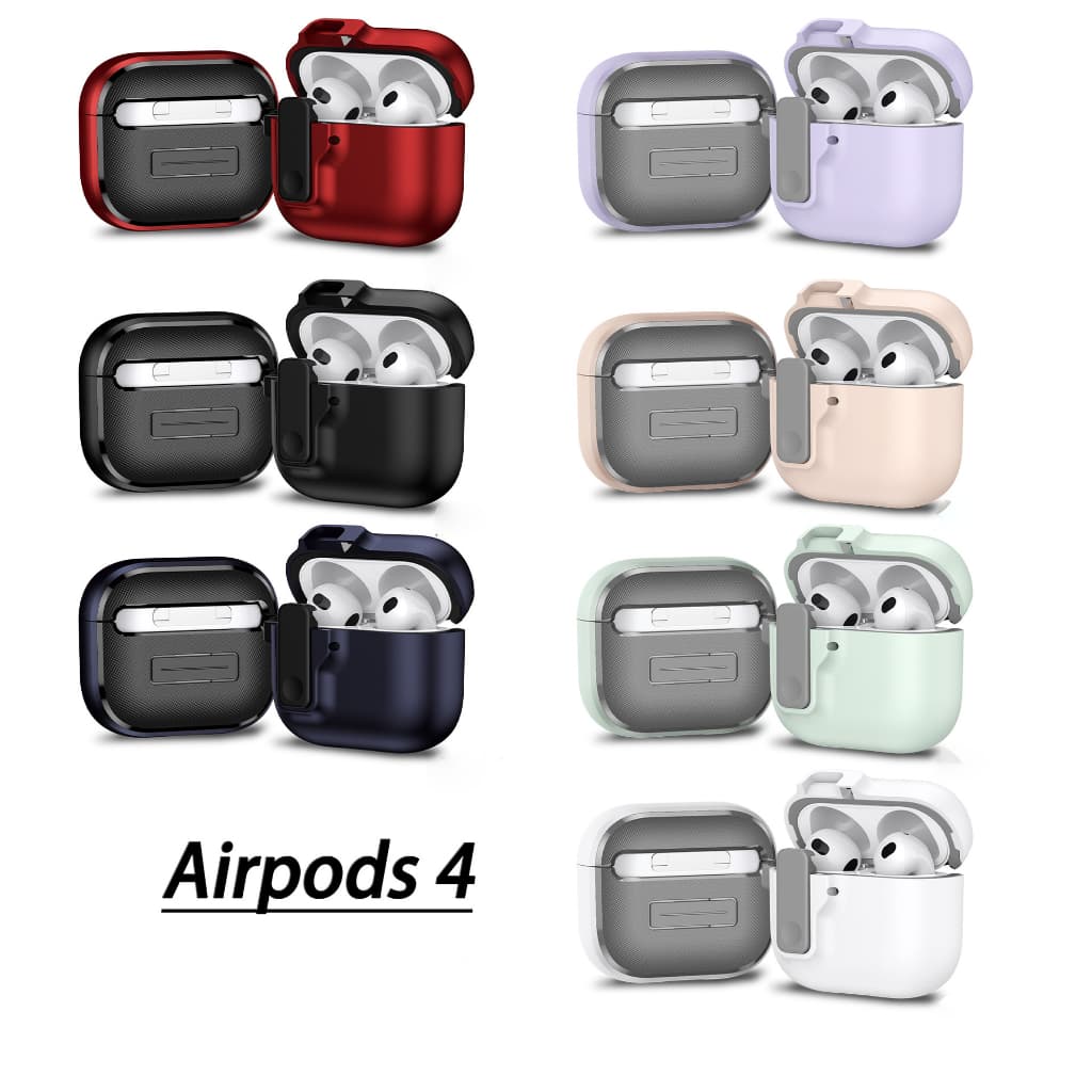เคส สำหรับ Airpods 4 Pro3 และ pro2 ฝาล็อค 2ชั้น พร้อมห่วงคล้อง รูปที่ 4