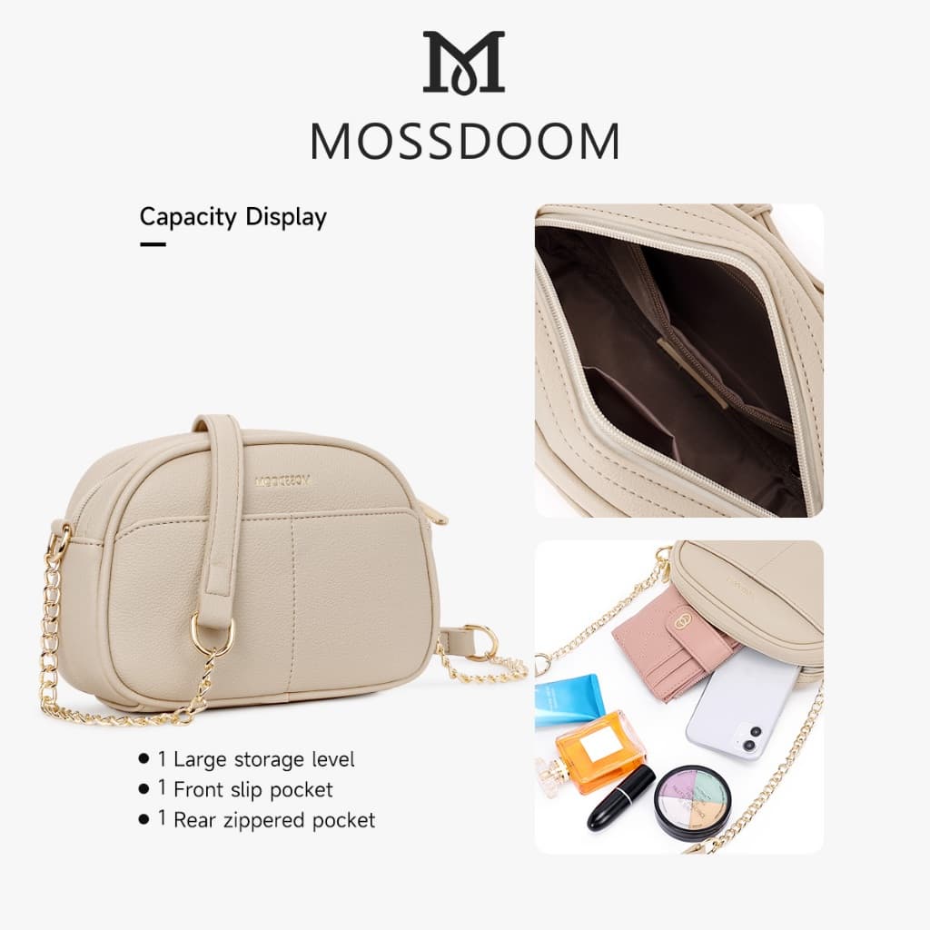 MOSSDOOM Hiraki Bag กระเป๋าสะพายไหล่ขนาดเล็กสําหรับผู้หญิง สีมินิมอล มีห้าสีให้เลือก เข้ากับทุกวัย รูปที่ 7