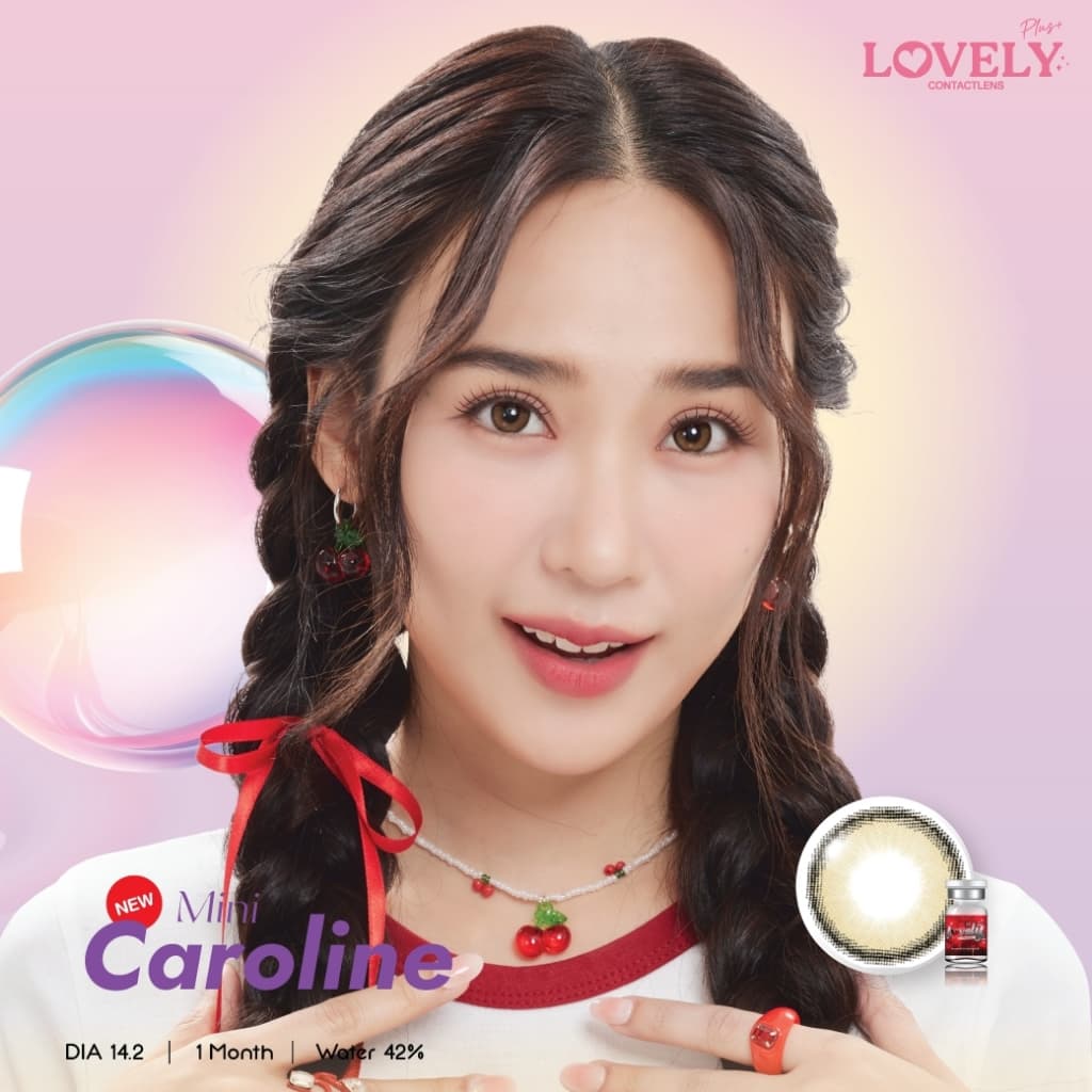 คอนแทคเลนส์ ขนาดมินิ / กลาง Caroline สี : Brown / Gray รูปที่ 4