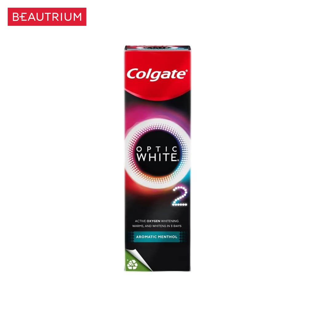 COLGATE Optic White O2 Aromatic Menthol Toothpaste ยาสีฟัน 85g รูปที่ 2