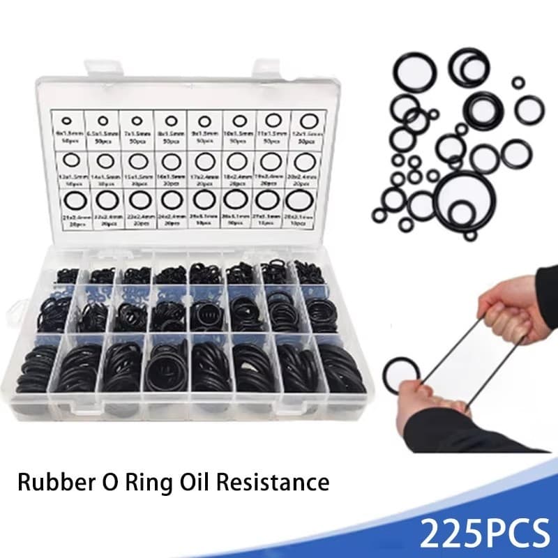 225ชิ้น ยางโอริง อเนกประสงค์MT O ring18ขนาด ยางโอริง อเนกประสงค์ คุณภาพสูง พร้อมกล่องพลาสติก รูปที่ 1