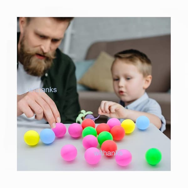 ลูกปิงปองคละสีและสีขาวล้วน ขนาด 40 mm. กิจกรรม DIY ฝึกซ้อม จับรางวัล งานเลี้ยงปาร์ตี้ รูปที่ 6