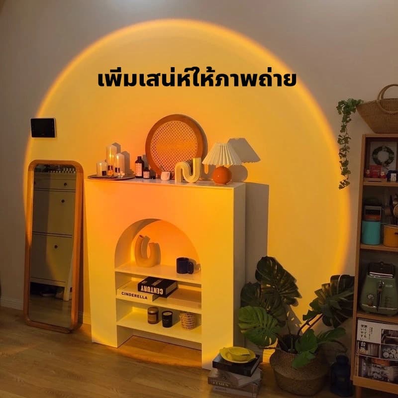 โคมไฟโปรเจคเตอร์ RGB LED ไฟโรเซ่ สีรุ้ง พระอาทิตย์ตก ไฟแต่งห้องเกาหลี รูปที่ 2