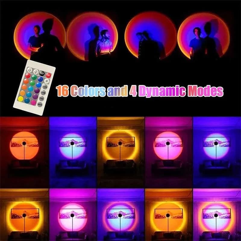 โคมไฟโปรเจคเตอร์ RGB LED ไฟโรเซ่ สีรุ้ง พระอาทิตย์ตก ไฟแต่งห้องเกาหลี รูปที่ 8