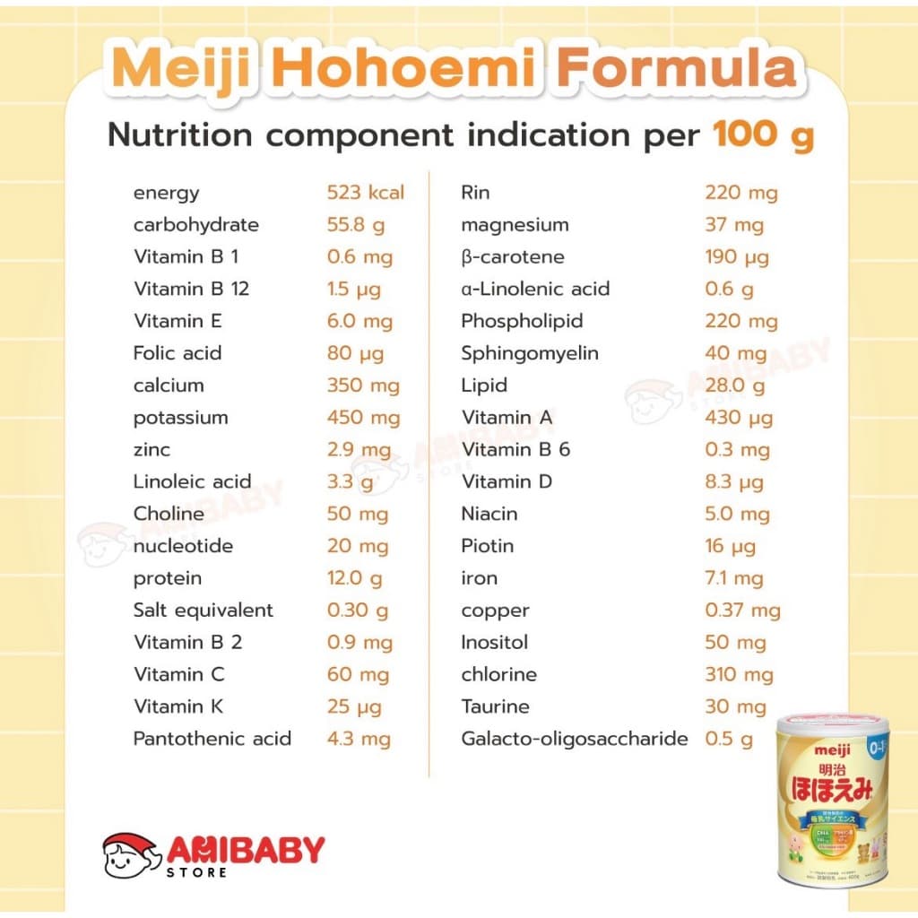 นมผง Meiji Hohoemi แพคเก็จใหม่ 780g. รูปที่ 2