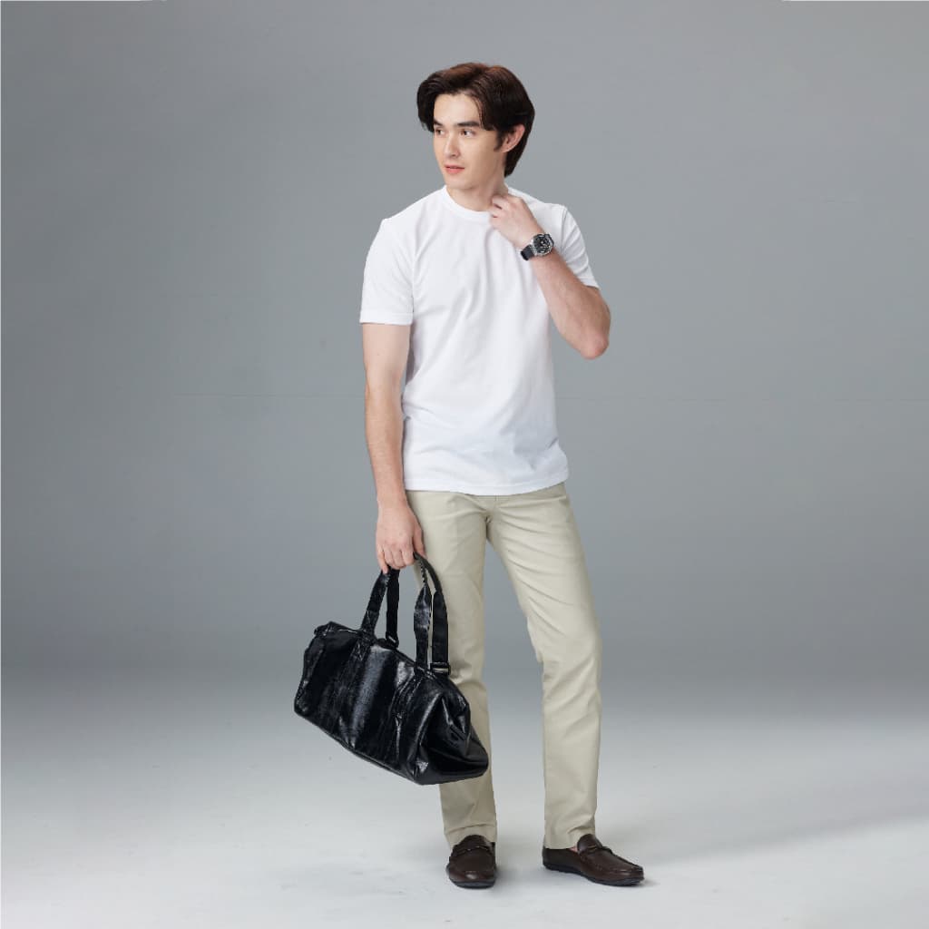 เสื้อไม่ร้อน คอกลม Mynds รุ่น Regular Smart T-Shirt ผ้า Dry Tech ที่สุดแห่งความใส่สบาย ระบายอากาศดี Unisex สีขาว รูปที่ 7