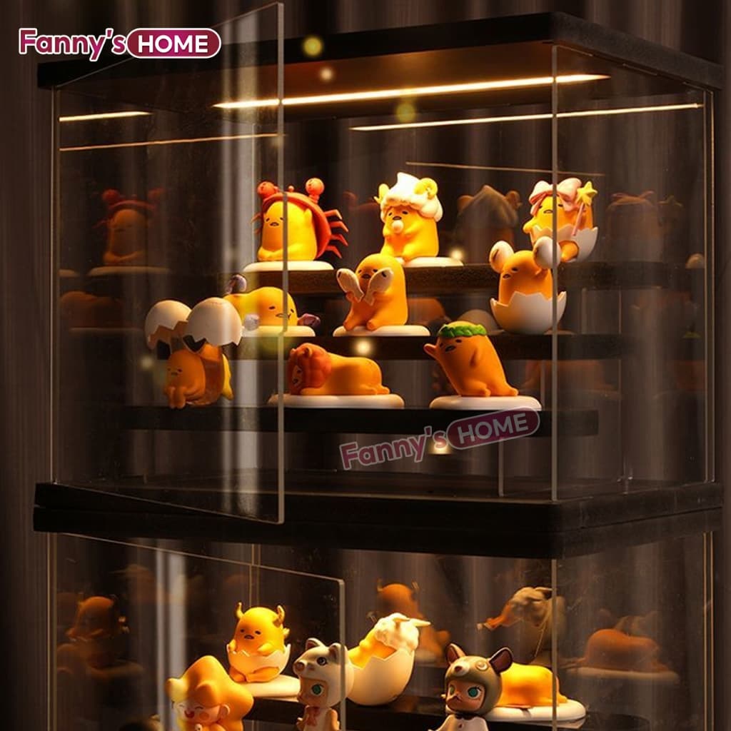 กล่องอะคริลิค 2-5 ชั้น พร้อมไฟ blind box popmart โชว์โมเดล ฟิกเกอร์ labubu skull panda ปรับความสว่างได้ รูปที่ 4