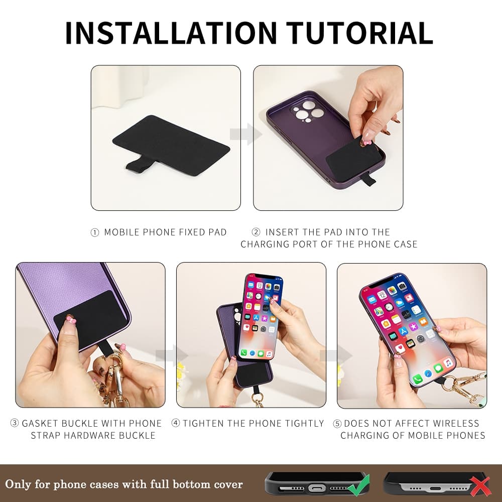 SUPHIAR Phone Strap with Zippered Pouch สายคล้องโทรศัพท์กว้างพร้อมกระเป๋าใส่เหรียญแบบสะพายข้าง รูปที่ 7