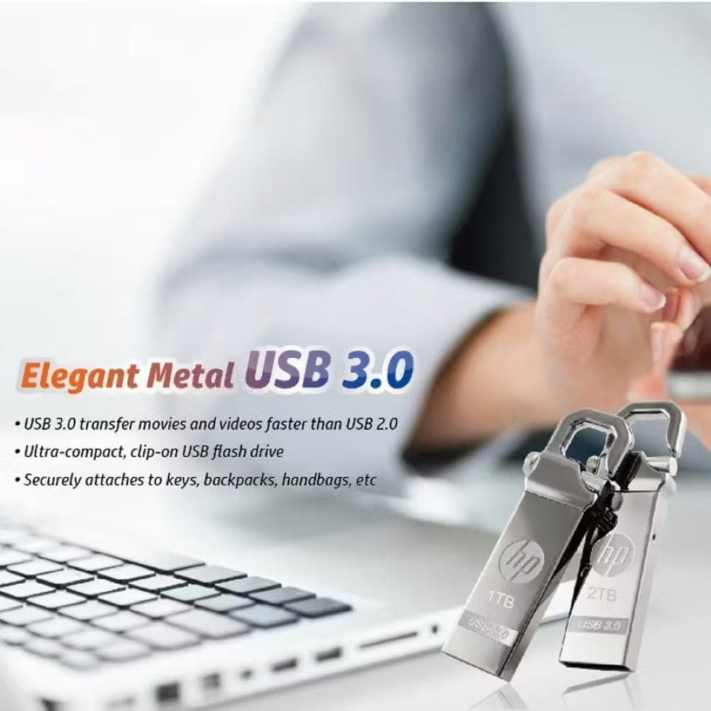 แฟลชไดรฟ์ USB 3.0 1TB 2TB ความเร็วสูง ขนาดเล็ก แบบพกพา สําหรับ HP USB3.0​​ แฟลชไดรฟ์ USB 1TB 2TB โลหะ กันน้ํา สําหรับรถ รูปที่ 8