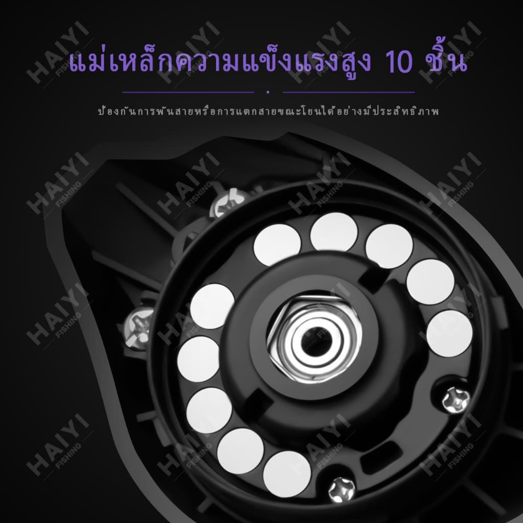 HAIYI FISHINGรอกหยดน้ํา 7.2:1 ลูกปืน 18+1 รอกตกปลา รอกเบทรอกตกปลา รอกตกปลา ตกปลา รอกตกปลาทะเล Fishing Reel รูปที่ 9