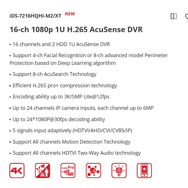 เครื่องบันทึกกล้องวงจรปิด HIKVISION IDS-7216HQHI-M2/S / IDS-7216HQHI-M1/XT / IDS-7216HQHI-M2/XT 16 ช่อง รูปที่ 5