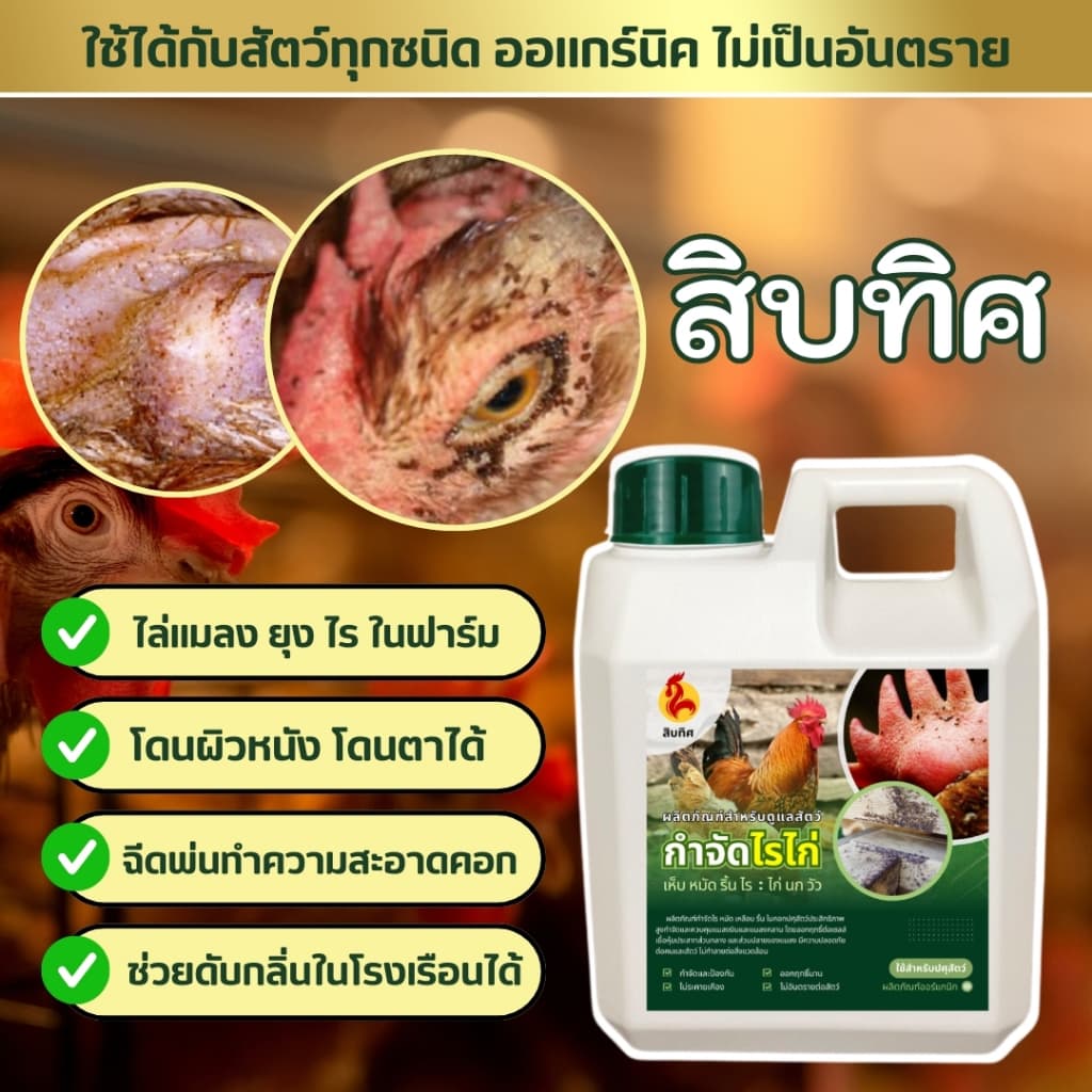 น้ำยากำจัดไรไก่ เห็บ หมัด ลดอาการคัด ป้องกันขนร่วง ไล่ยุง ไล่แมลง กำจัดเห็บหมัด ออแกนิค ปลอดภัยต่อสัตว์เลี้ยงและผู้ใช้ รูปที่ 2