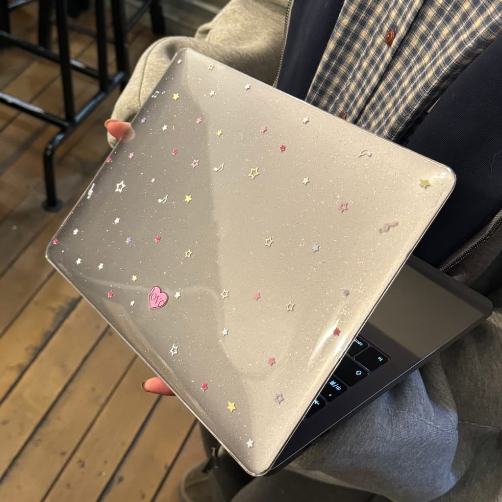 Shesell เคส macbook Musical Notes Stars Air13/15 M5 Pro13 Neo13 เคสสำหรับแมคบุ๊คใส รูปที่ 5