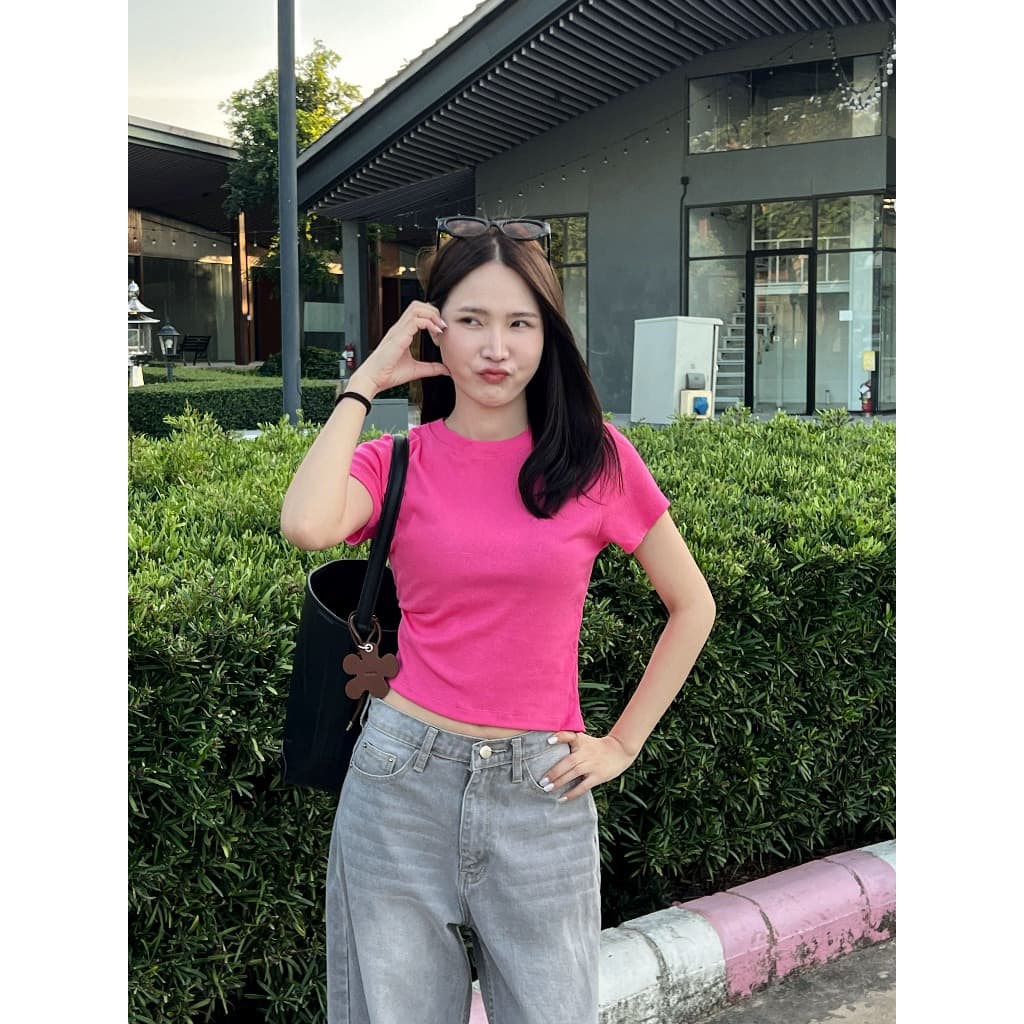 Lucy เสื้อยืดพรางหุ่น ทรง Slim งานเวียดนาม ทรงสวยจึ้ง รูปที่ 6