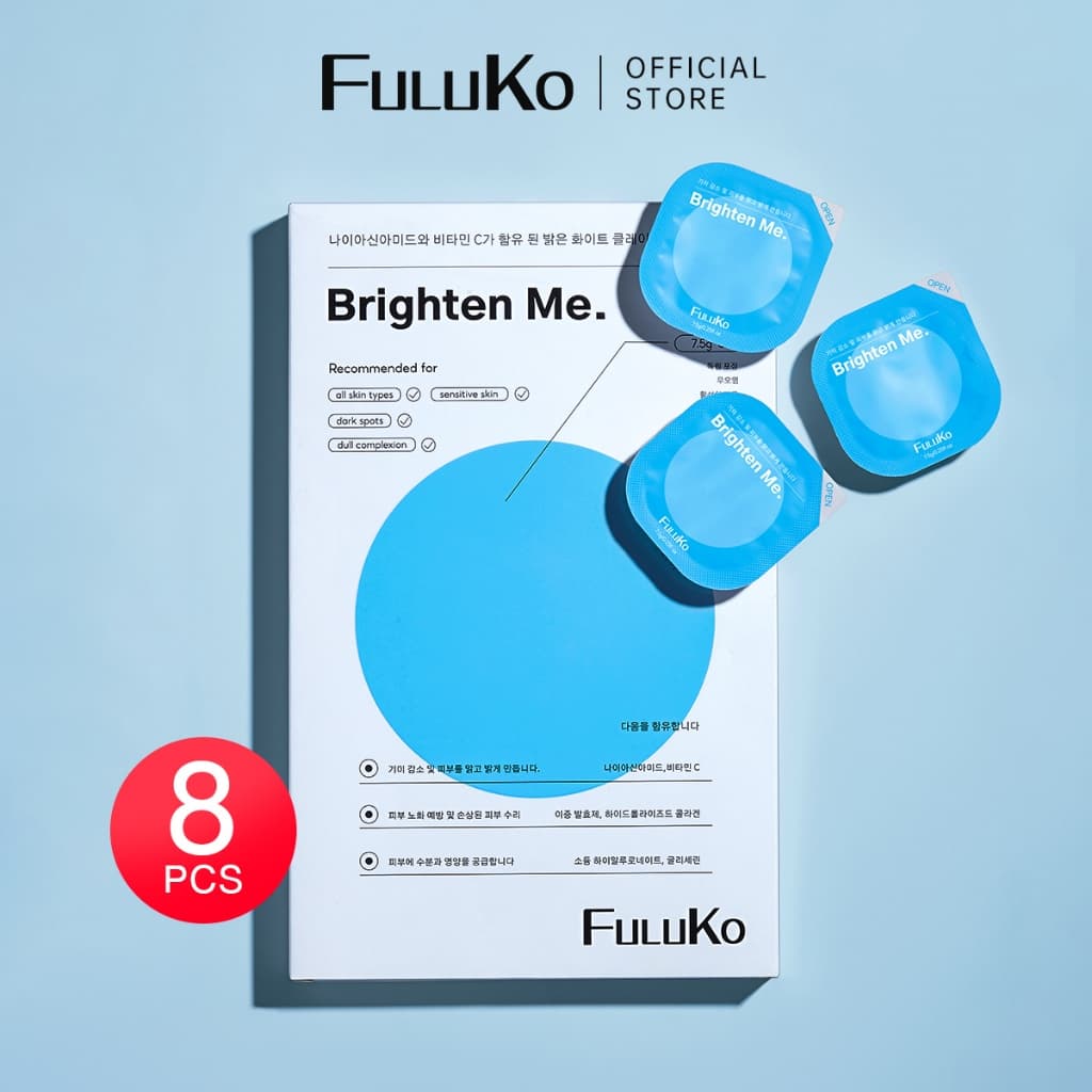 FULUKO Nicotinamide มาสก์โคลน 7.5g*8/BOX สกินแคร์ ความชุ่มชื้น ใบหน้าที่สะอาด ผิวขาว หน้าเนียนนุ่มขึ้นทันทีห รูปที่ 1
