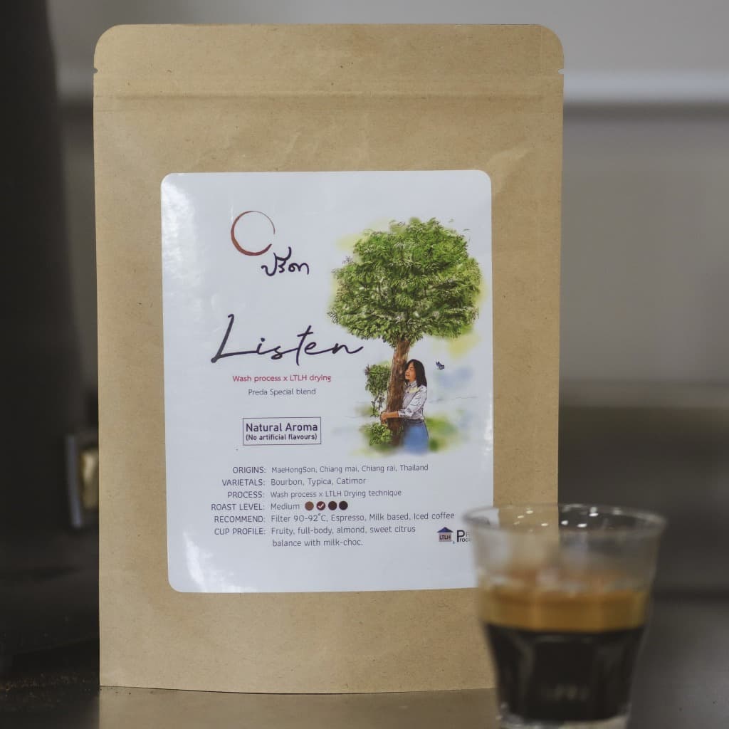 Listen Blend (เมล็ดกาแฟคั่วกลาง Medium Roast กาแฟฟรุตตี้ รสช็อกโกแลต กาแฟดื่มง่าย ปรีดา) รูปที่ 7