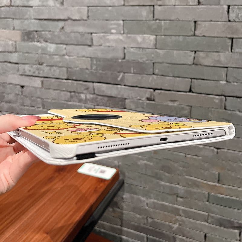ส่งในพื้นที่เคสป้องกัน iPad หมุนได้ 360° Winnie Pooh เหมาะสำหรับรุ่น gen9 Air4/5 Gen11 Air8 11 รูปที่ 5