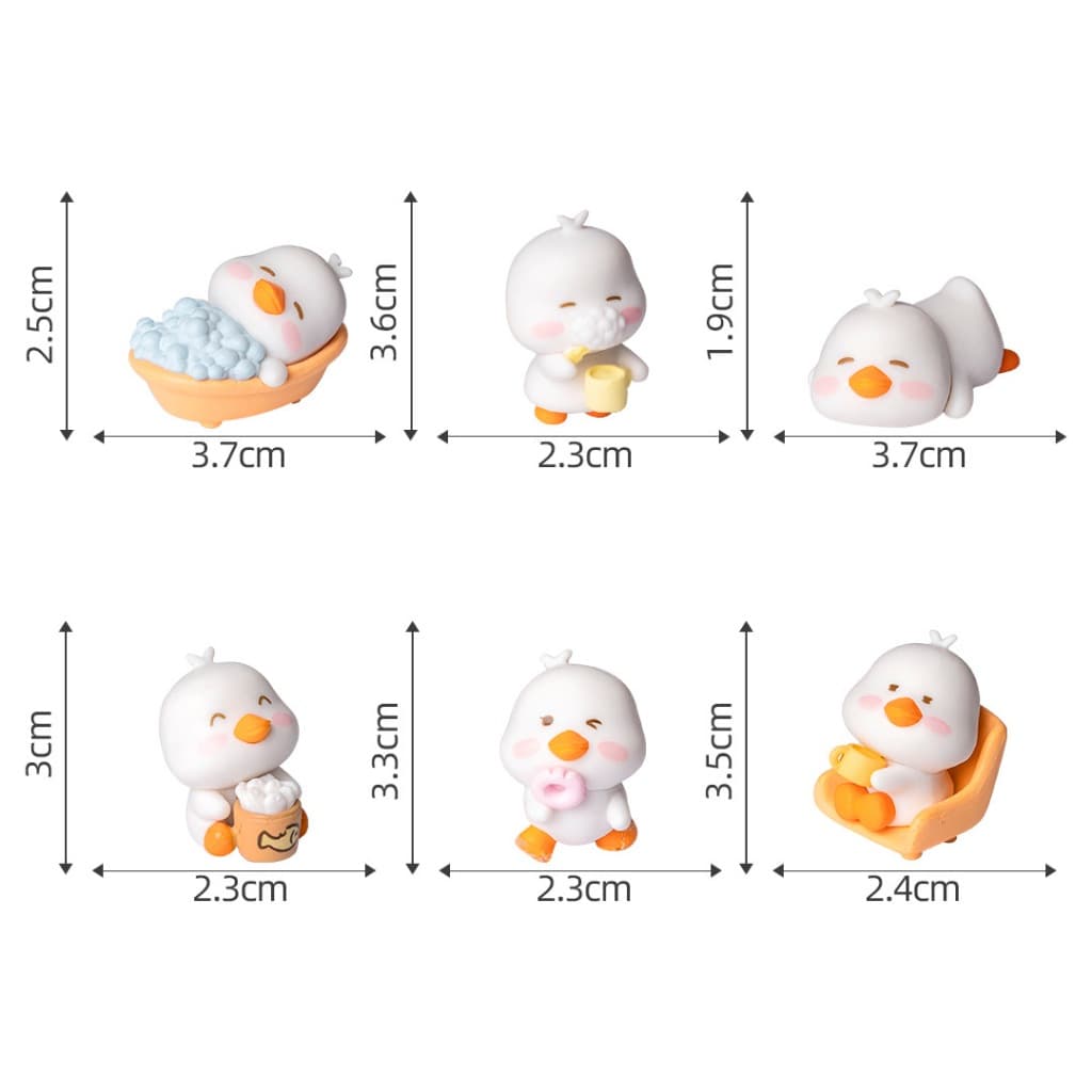 A029 ตุ๊กตาจิ๋ว ตุ๊กตุ่นจิ๋วเป็ดสีเหลืองในชุดกันฝน สำหรับแต่งบ้าน แต่งโต๊ะทำงาน รูปที่ 6