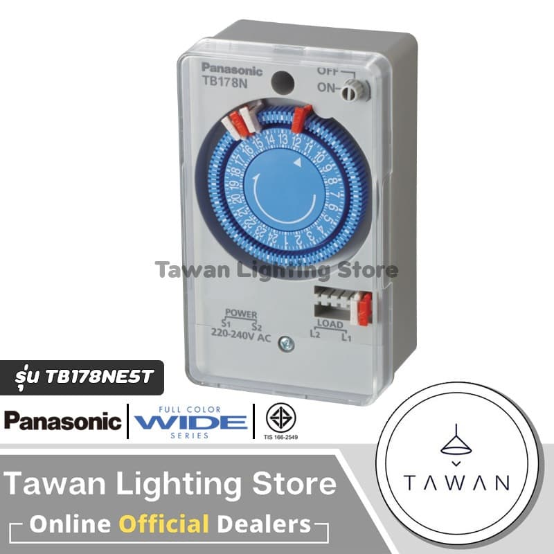 Panasonic นาฬิกาตั้งเวลา ไทม์เมอร์ 24ชม. Timer TB178NE5T Time switch แบบต่อไฟบ้าน รูปที่ 1