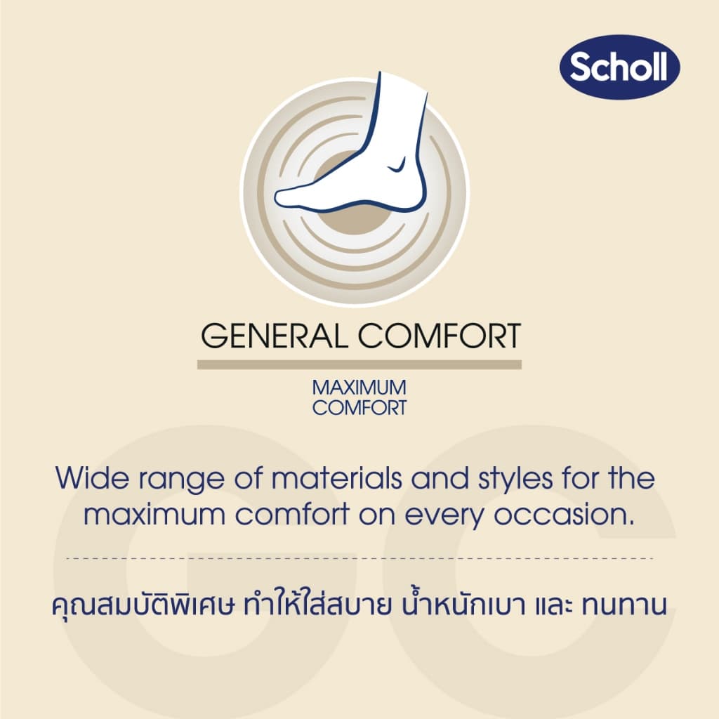 Scholl รองเท้าสกอล์ Unisexรุ่น Dallas รองเท้าเพื่อสุขภาพ เทคโนโลยี General Comfort ทนทาน รูปที่ 8