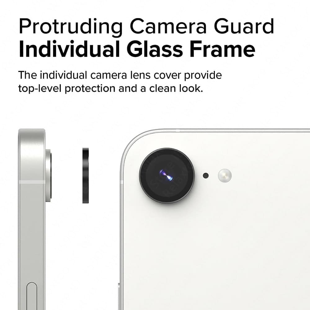 กันรอยกล้องไอโฟน iPhone 17e / iPhone 16e กันเลนส์กล้องไอโฟน iPhone17e / iPhone16e Camera Lens Protector รูปที่ 7