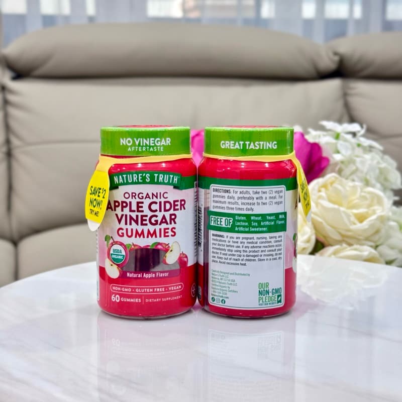 Nature’s truth Apple cider Vinegar Organic Gummies ขนาด 75เม็ดและ120เม็ด รูปที่ 9
