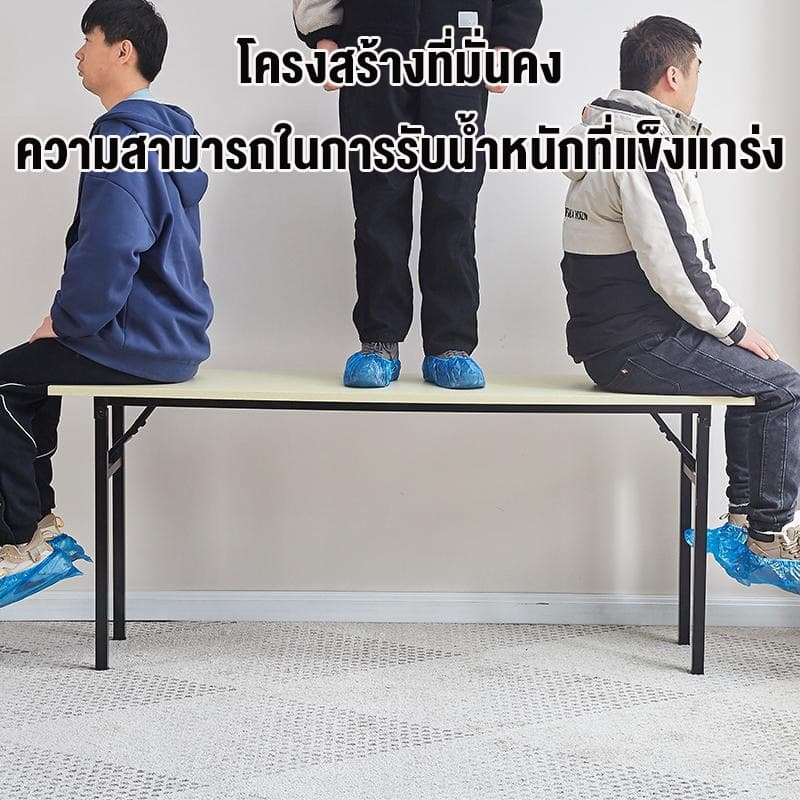 Owensโต๊ะพับ 120/100/80CM โต๊ะพับอเนกประสงค์ ไม่ต้องประกอบ พกพาสะดวก พับเก็บได้สะดวก แบริ่งน้ำหนัก 200KG รูปที่ 3