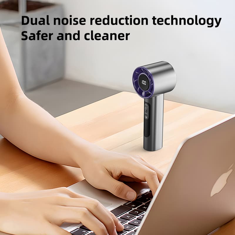 พัดลมพกพา Turbo Fan 100-Speed, USB พัดลมมือถือ Pocket Mini Fan Type-C ชาร์จเร็ว รูปที่ 2
