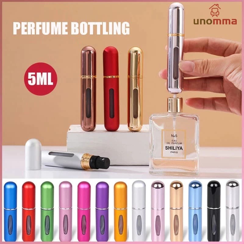 ขวดปั๊มแบ่งน้ำหอม 5 มล ขวดสเปรย์น้ําหอมเปล่า อลูมิเนียม แบบพกพา unomma รูปที่ 1