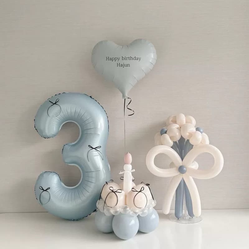 สีใหม่ ลูกโป่งฟอยล์ตัวเลข 40 นิ้ว สีเบบี้บลู BabyBlue ลูกโป่งฟอยล์ ตกแต่งปาร์ตี้วันเกิด รูปที่ 1