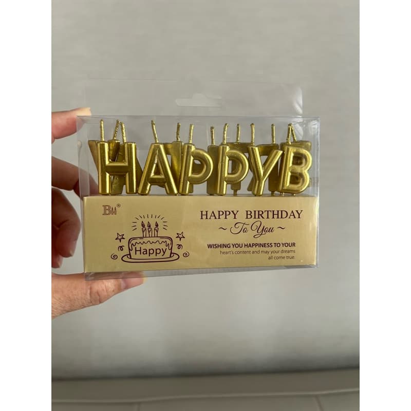 เทียนวันเกิด เทียนHappy Birthday เทียนดอกเดซี่ แบบอักษรแยกชิ้น รูปที่ 4
