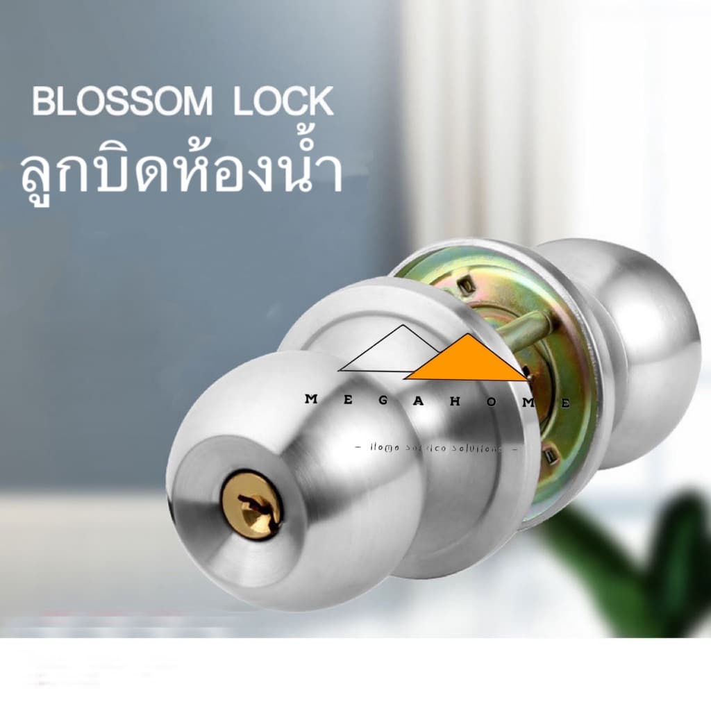 ลูกบิดสแตนเลส ลูกบิดประตู ลูกบิดห้องน้ำ ลูกบิดรุ่นไม่มีกุญแจ ลูกบิดกันสนิม ลูกบิดแกนทองเหลือง รูปที่ 7