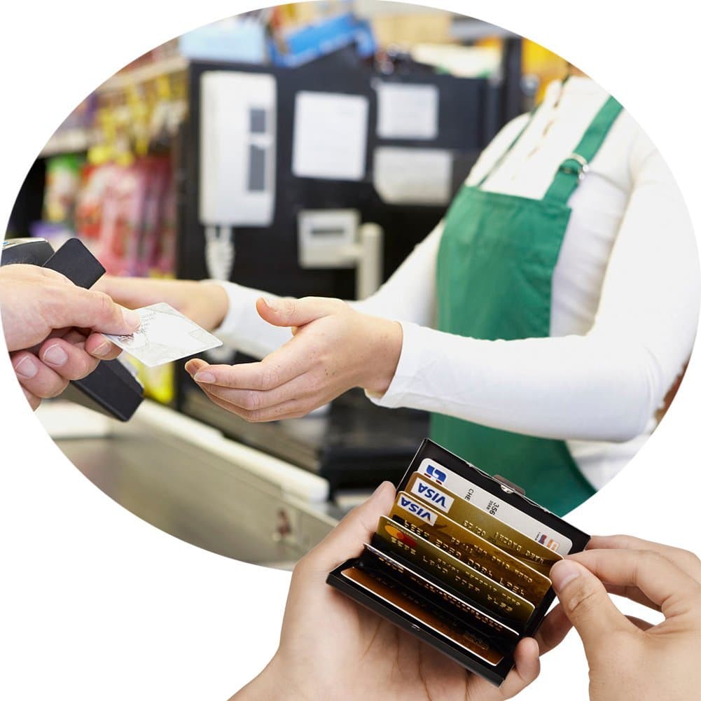 กล่องสแตนเลสสําหรับบัตรเครดิต ระบบป้องกัน Rfid Id การโจรกรรม กระเป๋าบัตร นามบัตรเครดิต ใส่ป้องกัน รูปที่ 4