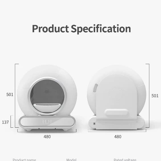 ห้องน้ำแมวอัตโนมัติ Gen5 Papifeed Catmaster Wifi Automatic Cat Toilet ส้วมแมว รูปที่ 4