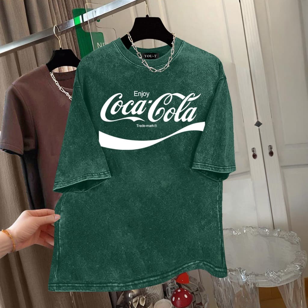 Top.street เสื้อยืดOversize ผ้าCOTTON100%ลาย "COCA COLA" เนื้อผ้าเกรดพรีเมียม คอกลม ใส่สบาย รูปที่ 5