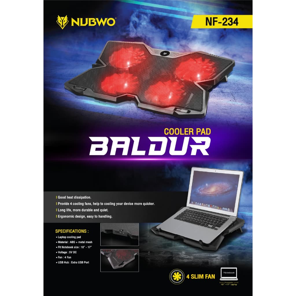 NUBWO พัดลมรองโน๊ตบุ๊คระบายความร้อน รุ่น NF-211/NF-235/NF-233 รูปที่ 8