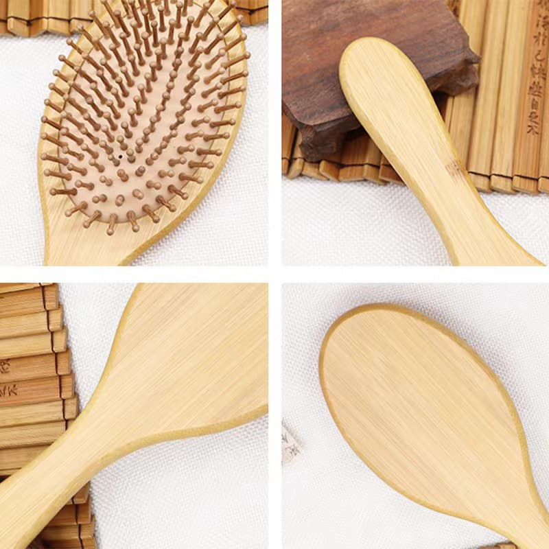 หวี หวีไม้ไผ่ หวีเพื่อสุขภาพ wooden comb หวีไม้ หวีนวดศรีษะ ลดผมร่วง ผมเงางาม แก้ผมพันกัน ด้ามไม้แข็งแรง จับถนัดมือ รูปที่ 8