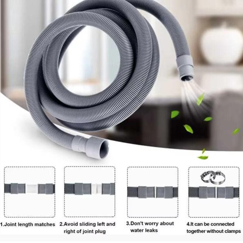 ท่อน้ำทิ้ง HP-0403 สายเครื่องซักผ้า ยาว2M/3M/4M สีเทา ใช้กับเครื่องซักผ้า อ่างล้างจาน ซิ้งค์ล้างจาน รูปที่ 2