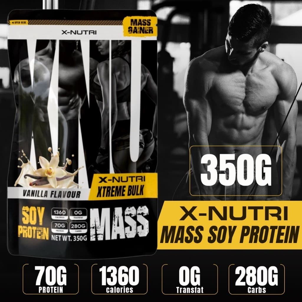 XNU Vanilla Mass Soy Protein Gainer 350g แมส ซอย โปรตีน รส วนิลา 350กรัม รูปที่ 1