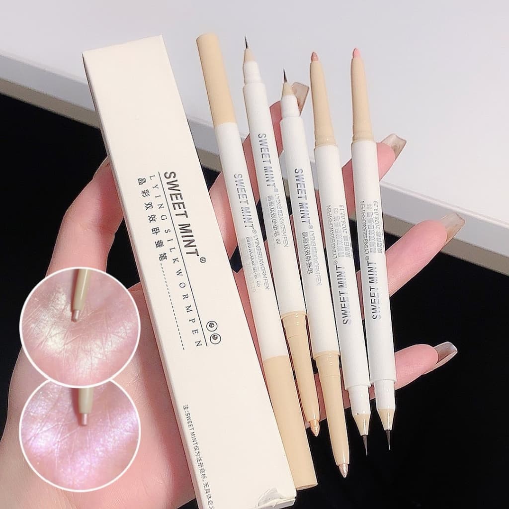 YOTAI Sweet Mint อายแชโดว์ ไฮไลท์ อายไลน์เนอร์ แบบสองหัว เนื้อแมตต์ สีสวย กันน้ํา ติดทนนาน แบบพกพา รูปที่ 3