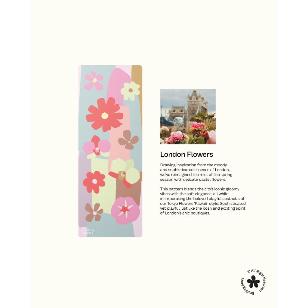 London Flowers Pro Mat | เสื่อโยคะ เสื่อออกกำลังกาย รูปที่ 2