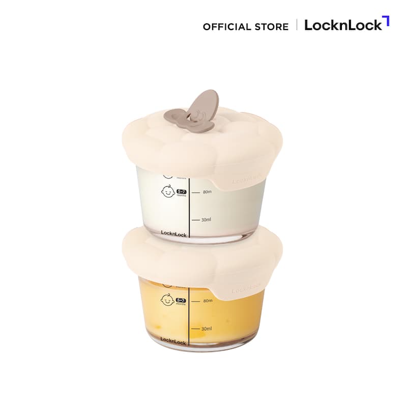 LocknLock กล่องแก้วใส่อาหารสำหรับเด็ก BABY FOOD CONTAINER รุ่น LNG058S2IVY