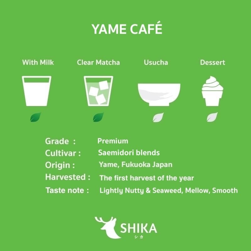 SHIKA MATCHA | YAME CAFÉ MATCHA ยาเมะ คาเฟ่ มัทฉะ ผงมัทฉะแท้ 100% รูปที่ 3