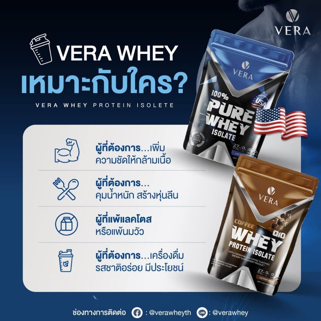 VERA Whey Protein Isolate - เวย์โปรตีน ไอโซเลท สูตรลีน เสริมสร้างมวลกล้ามเนื้อ ขนาด 2 Lbs. รูปที่ 8