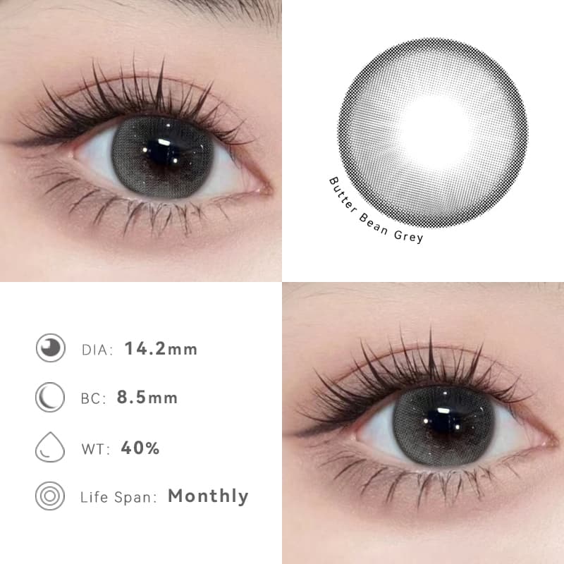 Midroo แว่นตาสายตาสั้น คอนแทค Butter Bean Brown/Grey/Blue-14.2mm รูปที่ 5